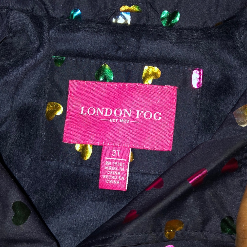 Raincoat with Rainbow Hearts 🥰 by London Fog
